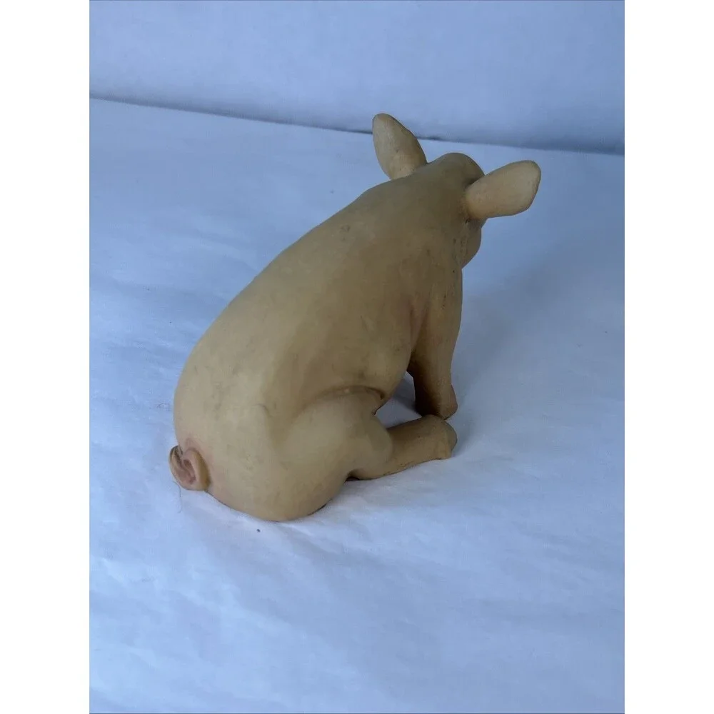 PINK Pig Figurine Resin? Detailed Country Cottage Farmhouse Animal Pet Farm